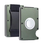 ZDL-05 ที่ใส่บัตรโลหะสำหรับจัดเก็บและป้องกันติดตาม AirTag รุ่นที่ 2 / AirTag รุ่นที่ 1, สีเขียวทหาร, สีดำ, สีเทา, สีฟ้าอ่อน