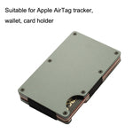 ZDL-05 ที่ใส่บัตรโลหะสำหรับจัดเก็บและป้องกันติดตาม AirTag รุ่นที่ 2 / AirTag รุ่นที่ 1, สีเขียวทหาร, สีดำ, สีเทา, สีฟ้าอ่อน