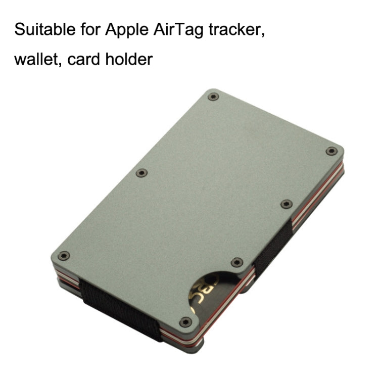 ZDL-05 ที่ใส่บัตรโลหะสำหรับจัดเก็บและป้องกันติดตาม AirTag รุ่นที่ 2 / AirTag รุ่นที่ 1, สีเขียวทหาร, สีดำ, สีเทา, สีฟ้าอ่อน
