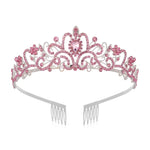 G2888 Crystal Diamond Wedding Party Braided Hair Crown Show Headband, Silver White, Silver, Gold, Rose Gold, AB Colorful, White+Pink, Pink, Blue, No Comb Rose Gold, No Comb Gold, Colorful Opal, Colorful, Purple Red Diamond, Light Purple, Light Green   ...