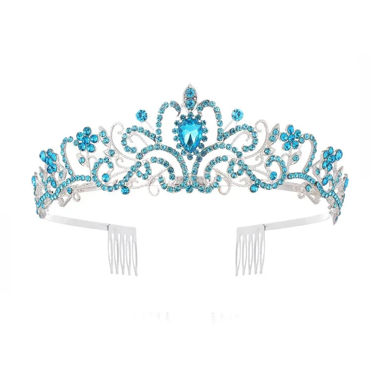G2888 Crystal Diamond Wedding Party Braided Hair Crown Show Headband, Silver White, Silver, Gold, Rose Gold, AB Colorful, White+Pink, Pink, Blue, No Comb Rose Gold, No Comb Gold, Colorful Opal, Colorful, Purple Red Diamond, Light Purple, Light Green   ...