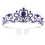 G2888 Crystal Diamond Wedding Party Braided Hair Crown Show Headband, Silver White, Silver, Gold, Rose Gold, AB Colorful, White+Pink, Pink, Blue, No Comb Rose Gold, No Comb Gold, Colorful Opal, Colorful, Purple Red Diamond, Light Purple, Light Green   ...