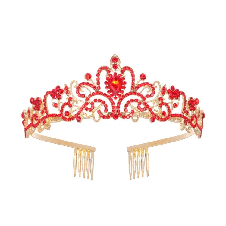 G2888 Crystal Diamond Wedding Party Braided Hair Crown Show Headband, Silver White, Silver, Gold, Rose Gold, AB Colorful, White+Pink, Pink, Blue, No Comb Rose Gold, No Comb Gold, Colorful Opal, Colorful, Purple Red Diamond, Light Purple, Light Green   ...