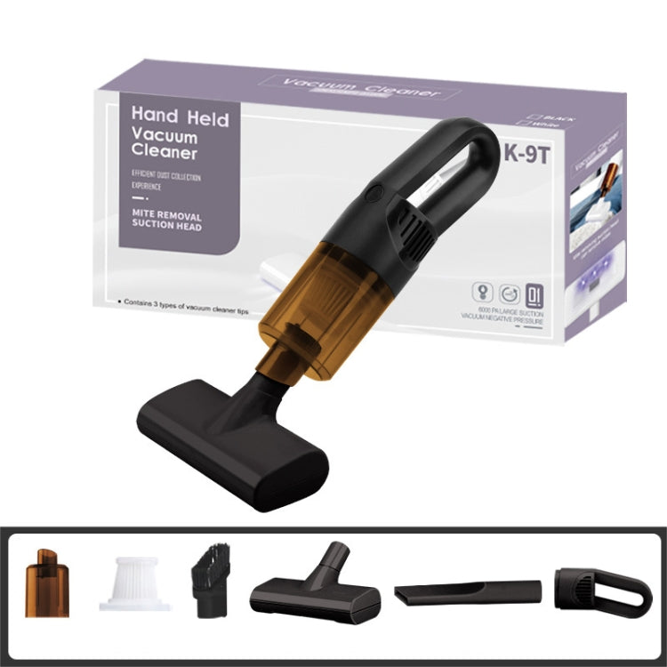 เครื่องดูดไรฝุ่นไร้สาย K9T 6W 3000 Pa แบบมือถือพกพา, K9T (สีดำ), K9T (สีขาว)