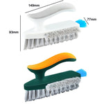 Bathroom Floor Corner Crevice Cleaning Brush, White Gray, Yellow Green