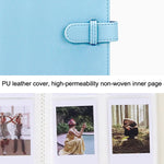อัลบั้มรูปหนัง PU วินเทจขนาด 3 นิ้ว สมุดบันทึกภาพที่ระลึก สีขาว ชมพู ม่วง ฟ้า ดำ น้ำตาล