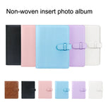 อัลบั้มรูปหนัง PU วินเทจขนาด 3 นิ้ว สมุดบันทึกภาพที่ระลึก สีขาว ชมพู ม่วง ฟ้า ดำ น้ำตาล