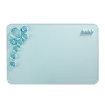 Silicone Children Drawing Pad Wipeable Washable Paint Palettes, Blue, Pink