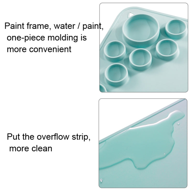 Silicone Children Drawing Pad Wipeable Washable Paint Palettes, Blue, Pink