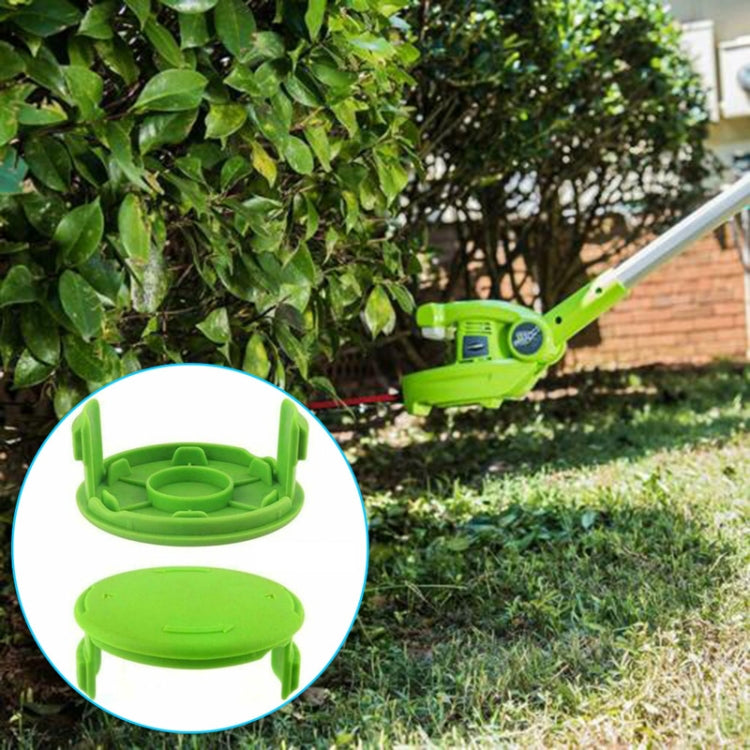 ฝาครอบม้วนสายเครื่องตัดหญ้าไร้สาย GK04 2 ชิ้น สำหรับ Greenworks, สีเขียว, สีดำ