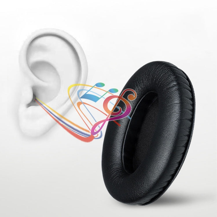 ปลอกหูฟังโฟมระบายอากาศ 2 ชิ้น สำหรับ Sennheiser HD200 Pro, สเปค: ย่น กำมะหยี่ หนังโปรตีน