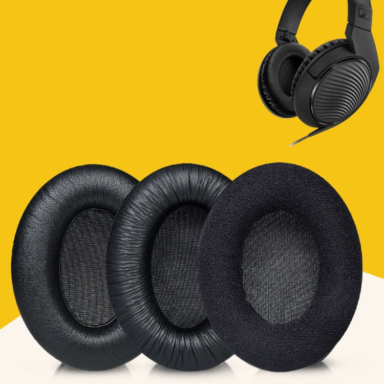 ปลอกหูฟังโฟมระบายอากาศ 2 ชิ้น สำหรับ Sennheiser HD200 Pro, สเปค: ย่น กำมะหยี่ หนังโปรตีน