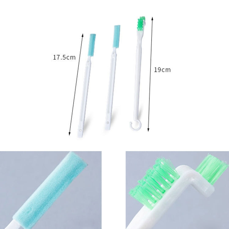 แปรงทำความสะอาดร่องถ้วยและอ่างล้างจานขนาดเล็ก 3 ชิ้น / ชุด 10 ชุด