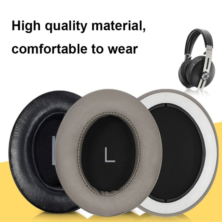 ปลอกหูฟังโฟมระบายอากาศพร้อมหัวเข็มขัด สำหรับ Sennheiser Momentum 3, สเปค: หนังโปรตีนสีดำ หนังแกะสีดำ หนังโปรตีนสีทอง หนังแกะสีทอง