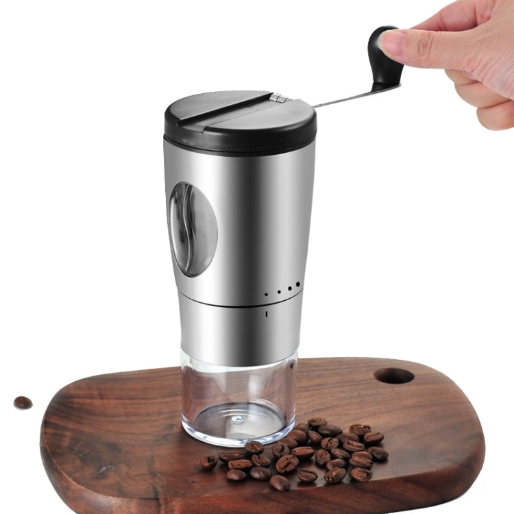 เครื่องบดเมล็ดกาแฟแบบมือหมุน ขนาดเล็กพกพาในบ้าน สแตนเลส