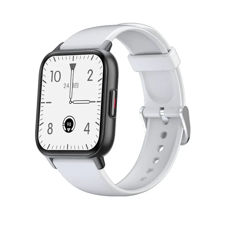 QS16Pro นาฬิกาอัจฉริยะกันน้ำขนาด 1.69 นิ้วสำหรับตรวจสุขภาพ รองรับการวัดอุณหภูมิร่างกาย สีขาว ชมพู น้ำเงิน ดำ เงินเทา เขียว ดำสตีล ดำสตีลหนา