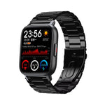 QS16Pro นาฬิกาอัจฉริยะกันน้ำขนาด 1.69 นิ้วสำหรับตรวจสุขภาพ รองรับการวัดอุณหภูมิร่างกาย สีขาว ชมพู น้ำเงิน ดำ เงินเทา เขียว ดำสตีล ดำสตีลหนา