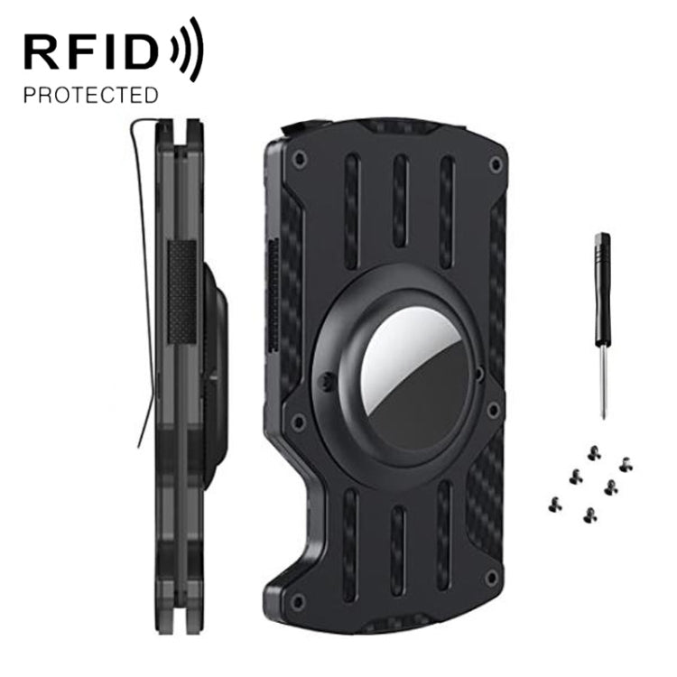 ที่ใส่บัตรติดตาม RFID โลหะสำหรับผู้ชายแบบบางพิเศษ สำหรับ AirTag รุ่นที่ 2 / AirTag รุ่นที่ 1, สีดำ, สีน้ำเงิน, สีแดง