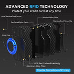 ที่ใส่บัตรติดตาม RFID โลหะสำหรับผู้ชายแบบบางพิเศษ สำหรับ AirTag รุ่นที่ 2 / AirTag รุ่นที่ 1, สีดำ, สีน้ำเงิน, สีแดง