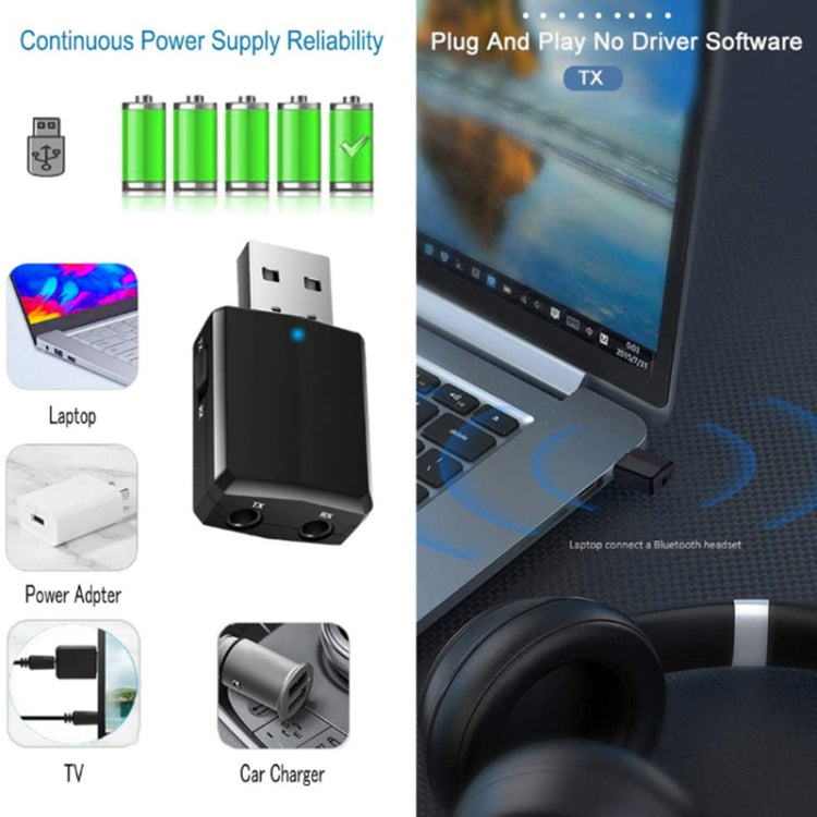 อะแดปเตอร์เสียงรถยนต์ USB บลูทูธ 5.0 3-in-1 รุ่น ZF-169 PLUS