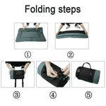 แผ่นรองนอนสัตว์เลี้ยงพับได้สำหรับแคมป์ปิ้งกลางแจ้ง ผ้าออกซ์ฟอร์ด 600D กันน้ำ สีฟ้าท้องฟ้า, สีน้ำตาล, สีเทา