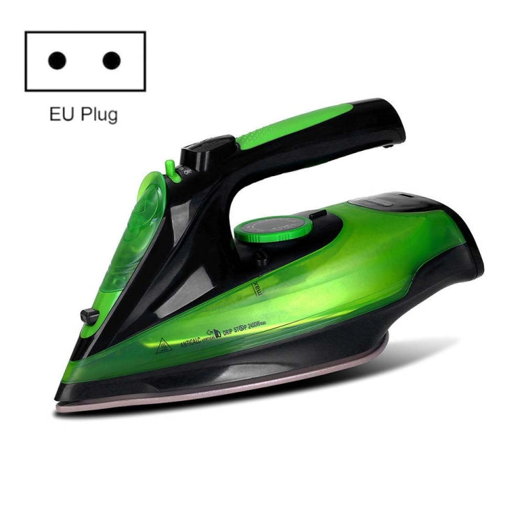 เตารีดไอน้ำมือถือไร้สาย 2400W สำหรับใช้ในบ้าน ปลั๊ก EU, สีม่วง 2400W, สีเขียว 2400W