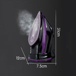 เตารีดไอน้ำมือถือไร้สาย 2400W สำหรับใช้ในบ้าน ปลั๊ก EU, สีม่วง 2400W, สีเขียว 2400W