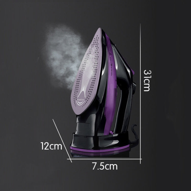 เตารีดไอน้ำมือถือไร้สาย 2400W สำหรับใช้ในบ้าน ปลั๊ก EU, สีม่วง 2400W, สีเขียว 2400W