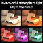 แท่นชาร์จไร้สาย 3-in-1 รุ่น A37 กำลังไฟ 30W พร้อมไฟกลางคืน RGB และนาฬิกาปลุก, สีขาว A37 30W, สีดำ A37 30W
