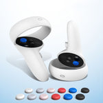ปลอกซิลิโคนป้องกันปุ่มควบคุม VR สำหรับ Meta Quest 2 ปลอกป้องกันจอยสติ๊ก (สีดำ), ปลอกป้องกันจอยสติ๊ก (สีเทา), ปลอกป้องกันจอยสติ๊ก (สีขาว), ปลอกป้องกันจอยสติ๊ก (สีชมพู), ปลอกป้องกันจอยสติ๊ก (สีแดง)