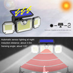ไฟสวนกลางแจ้งโซลาร์เซลล์พร้อมเซ็นเซอร์ตรวจจับร่างกาย LED กันน้ำ, สไตล์:, แยก 226LED