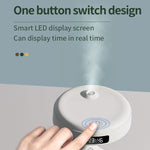 เครื่องเพิ่มความชื้นหยดน้ำต้านแรงโน้มถ่วงจอแสดงผลอัจฉริยะ LED รุ่น W1