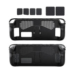 เคส TPU แบบถือพร้อมสติกเกอร์ปุ่มทัชแพด JYS สำหรับ Steam Deck, เคส TPU + สติกเกอร์ปุ่มทัชแพด
