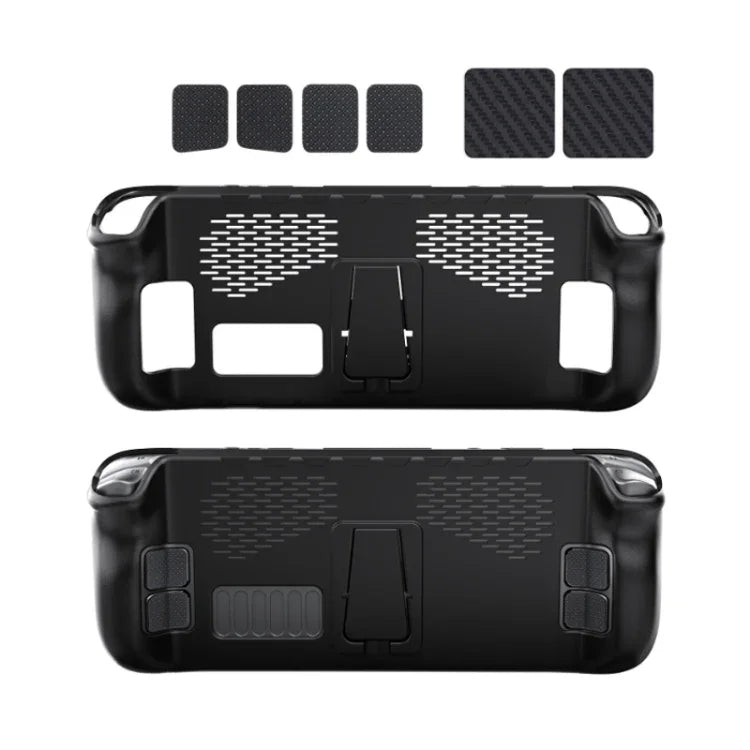 เคส TPU แบบถือพร้อมสติกเกอร์ปุ่มทัชแพด JYS สำหรับ Steam Deck, เคส TPU + สติกเกอร์ปุ่มทัชแพด
