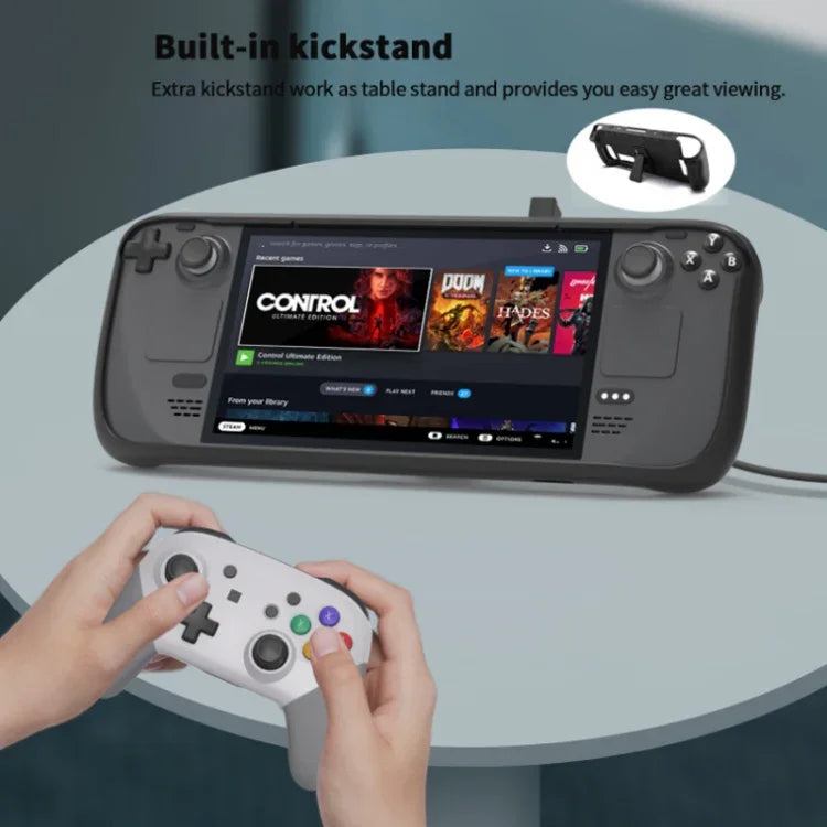 เคส TPU แบบถือพร้อมสติกเกอร์ปุ่มทัชแพด JYS สำหรับ Steam Deck, เคส TPU + สติกเกอร์ปุ่มทัชแพด