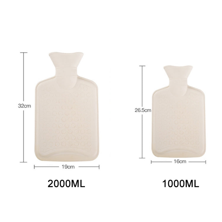 Detachable Washing Cloth Cover Rubber Hot Water Bag Can Be Intervened, Gray Clouds 1000ML