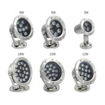 ไฟใต้น้ำ LED สำหรับสระน้ำ บ่อปลา น้ำพุ กันน้ำ สำหรับตกแต่งภูมิทัศน์, 3W, 6W, 9W, 12W, 18W, 24W
