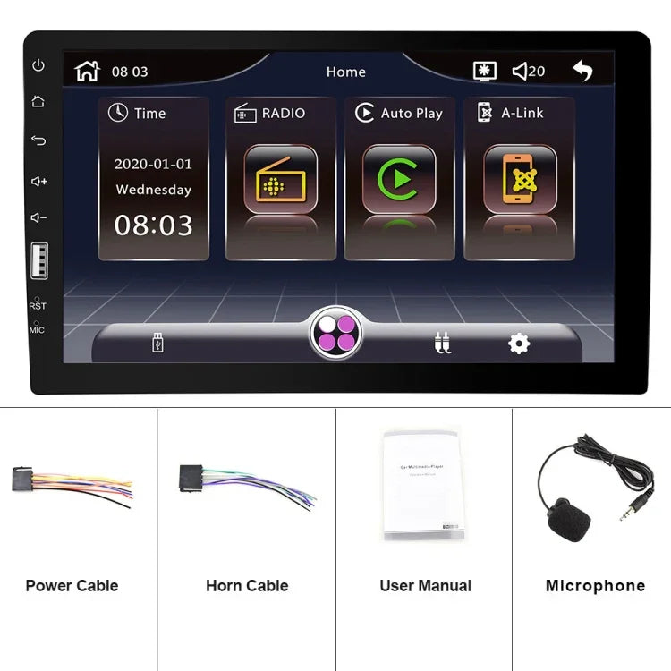 เครื่องเล่น MP5 Carplay ขนาด 9 นิ้ว รุ่น Q3570 แบบสปินเดิลเดี่ยว, สไตล์: มาตรฐาน, มาตรฐานพร้อมกล้องไฟ 4 ตัว, มาตรฐานพร้อมกล้องไฟ 8 ตัว, มาตรฐานพร้อมกล้องไฟ 12 ตัว