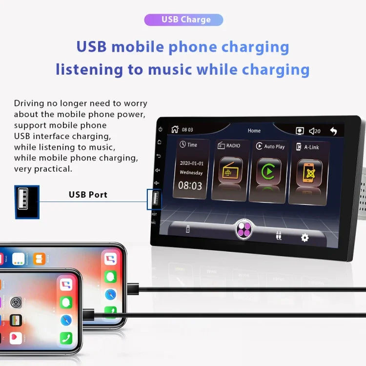 เครื่องเล่น MP5 Carplay ขนาด 9 นิ้ว รุ่น Q3570 แบบสปินเดิลเดี่ยว, สไตล์: มาตรฐาน, มาตรฐานพร้อมกล้องไฟ 4 ตัว, มาตรฐานพร้อมกล้องไฟ 8 ตัว, มาตรฐานพร้อมกล้องไฟ 12 ตัว