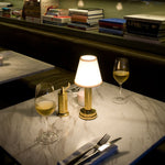 ไฟบรรยากาศชาร์จ USB ไฟ LED ข้างเตียงขนาดเล็ก, สีเงิน, สีทอง