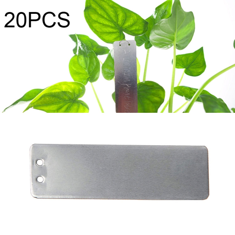 20 PCS Portable Waterproof Aluminum Plant Tags Waterproof Plant Label, 82 x 25mm 20pcs