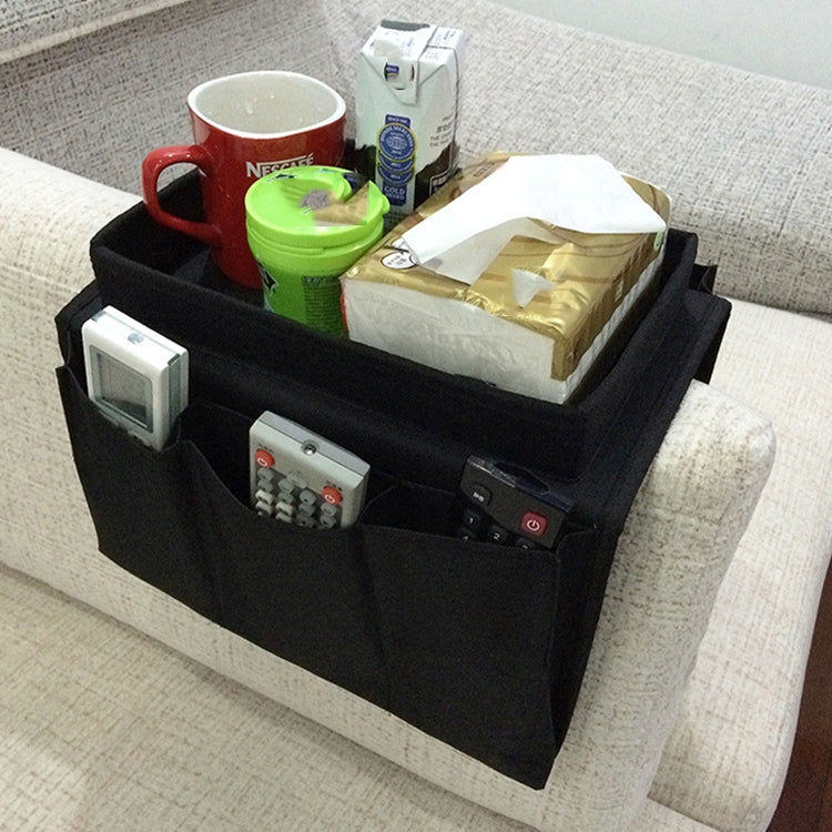 SF001 Oxford Cloth Sofa Armrest Hang Bag Household Storage Bag, Oxford Cloth Black, Oxford Cloth Coffee, Oxford Cloth Beige