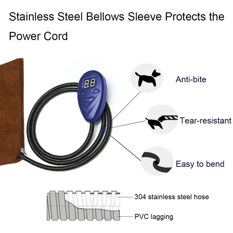 12V Low Voltage Multifunctional Warm Pet Heating Pad Pet Electric Blanket, 30x30cm Coffee, 30x30cm Red, 30x30cm Green, 40x30cm Blue, 40x30cm Coffee, 40x30cm Red, 40x30cm Green, 50x50cm Blue, 50x50cm Coffee, 50x50cm Red, 50x50cm Green, 65x40cm Blue