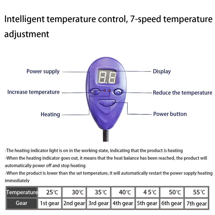 12V Low Voltage Multifunctional Warm Pet Heating Pad Pet Electric Blanket, 65x40cm Coffee