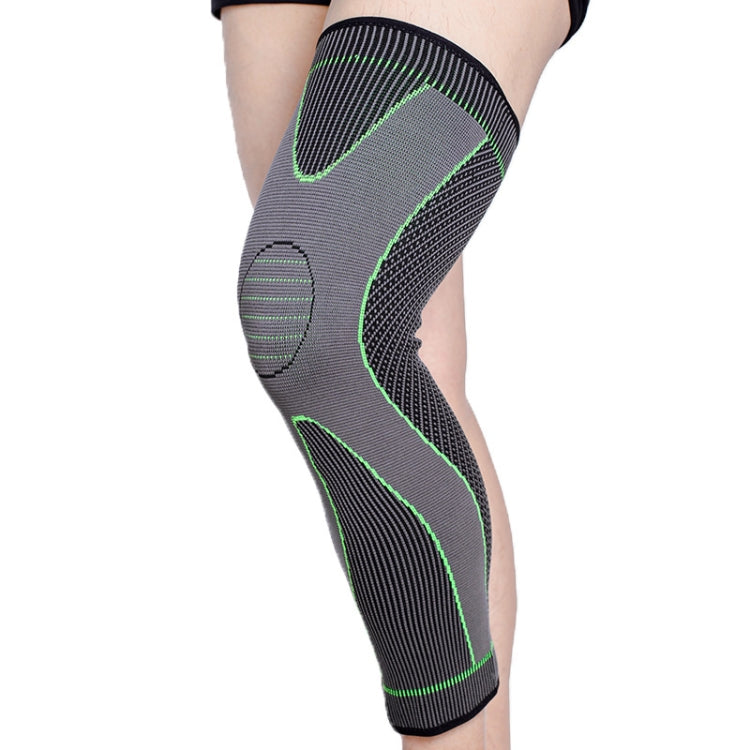สนับเข่ากีฬาไนลอนถักแบบยาว, XL, XXL