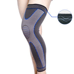 สนับเข่ากีฬาไนลอนถักแบบยาว, XL, XXL