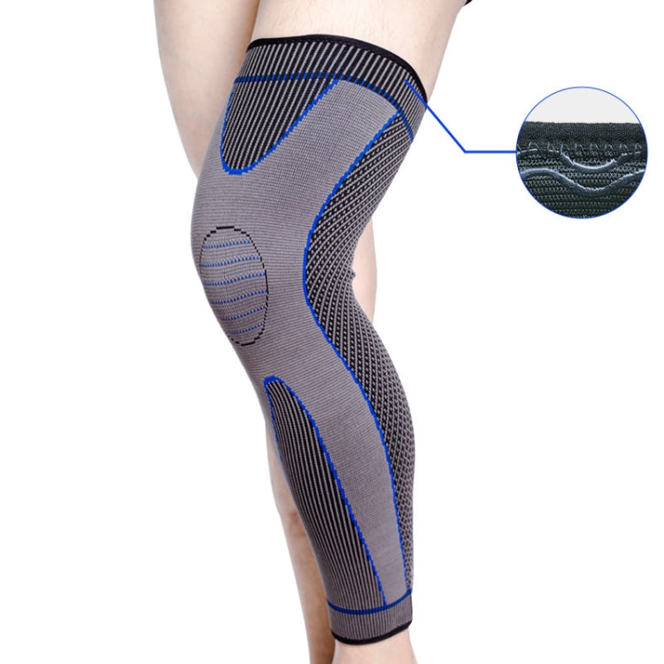 สนับเข่ากีฬาไนลอนถักแบบยาว, XL, XXL