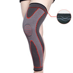 สนับเข่ากีฬาไนลอนถักแบบยาว, XL, XXL