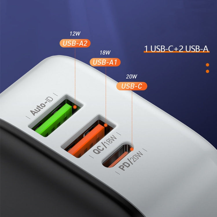LDNIO A3513Q อะแดปเตอร์โทรศัพท์ 32W QC3.0 3 พอร์ต USB ปลั๊ก EU พร้อมสาย Micro USB, ปลั๊ก EU พร้อมสาย 8 Pin, ปลั๊ก EU พร้อมสาย Type-C, ปลั๊ก EU พร้อมสาย Type C เป็น 8 Pin, ปลั๊ก UK พร้อมสาย Micro USB, ปลั๊ก UK พร้อมสาย 8 Pin, ปลั๊ก UK พร้อมสาย Type-C