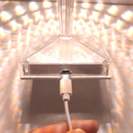 โคมไฟคริสตัลข้างเตียง LED รูปแก้วไวน์ ไฟกลางคืน สเปค: รุ่น 3 สี USB, รีโมทคอนโทรล RGB 16 สี, รุ่นเสียบปลั๊ก 3 สี